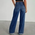 thumbnail image 5 of Women's High Waisted Wide Leg Jeans Vintage Loose Fit Denim Pants Casual Straight Leg Trousers for Everyday Wear, 5 of 5