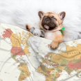 thumbnail image 3 of Rocae World Map 1 for Pet Blanket Dog Blanket Cat Blanket Soft Sleep for Small Medium Pet-Small, 3 of 8