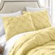 thumbnail image 4 of Juego de edredón de 7 piezas con pliegues para dormitorio, hogar, residencia universitaria, apartamento, tamaño King, color amarillo, 4 of 5