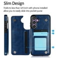 thumbnail image 3 of Dteck Case for Samsung Galaxy S23 FE,Magnetic Durable Leather Case Card Slots Shockproof Rubber Kickstand Back Wallet Cover for Galaxy S23 FE,Darkblue, 3 of 9