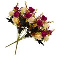 thumbnail image 4 of Ramo de rosas de cristal artificial Ceremonia de banquete de boda Decoración floral de tela de seda rosa falsa, rojo Monstrate HA6935-08B, 4 of 6