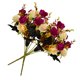 thumbnail image 4 of Ramo de rosas de cristal artificial Ceremonia de banquete de boda Decoración floral de tela de seda rosa falsa, rojo seitruly HA6935-08B, 4 of 6