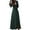 Green, variant on Women's Tailored Slim Fit Trench Coat, Maxi Length Faux Wool Blend Overcoat, Long Formal Coat, Elegant Outerwear, Office Wear Trench Coat Green M