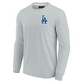 thumbnail image 2 of Unisex Fanatics Signature Gray Los Angeles Dodgers Elements Super Soft Long Sleeve T-Shirt, 2 of 3