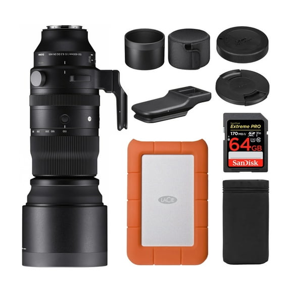 Sigma 150-600mm f/5-6.3 DG DN OS Sports Zoom Lens for Sony E Bundle