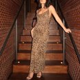 thumbnail image 3 of Quixlent Lady Slip Dress Leopard Print Backless Slim Waist Low-cut V Neck Sleeveless A-line Prom Cocktail Club Party Maxi Dress, 3 of 7