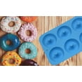 thumbnail image 4 of 200-Pack Donut Baking Pan of 100% Nonstick Silicone. BPA Free Mold Sheet Tray. Makes Perfect 3 Inch Donuts. FDA Approved Food Grade. Easy Clean, Dishwasher Microwave Safe(Orange & Blue), 4 of 6