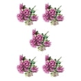 thumbnail image 3 of Guardoinrt Wide Application Artificial Flowers Add Beauty To Any Setting Long-lasting Durability Cloth Artificial Flowers cameo brown 5Set, 3 of 6