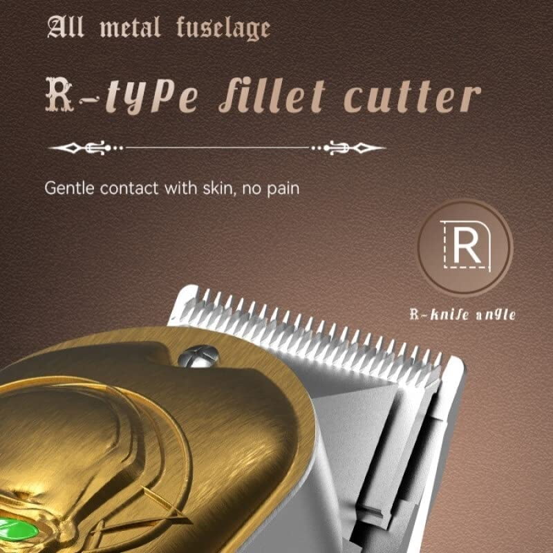 RKXQT Professional Hair Clippers for Men, All metal hairdressing hair trimmer for men salon professional electric hair clipper beard haircut machine