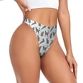 thumbnail image 6 of Elegant Cute Cartoon Cat Thongs for Women - No Show Seamless Womens Thongs Underwear, Soft Stretch G String Thongs for Women,Cuteness Ladies Breathable Thong Bikini Panties Briefs, 6 of 6