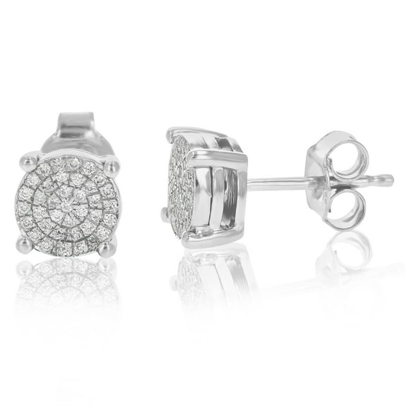 Vir Jewels 1/4 CTTW Lab Grown Diamond Composite Earrings in Sterling Silver With Push Backs For Women