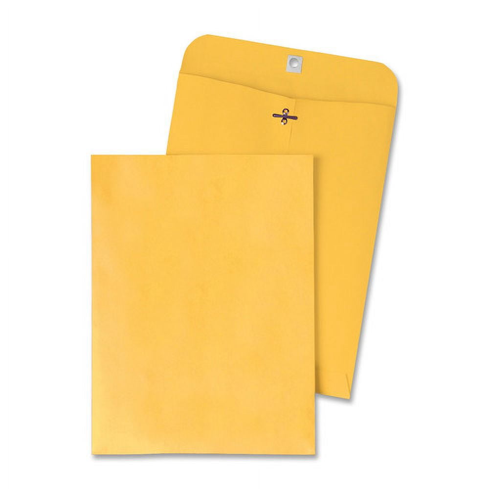 Quality Park Gummed Kraft Clasp Envelopes Clasp - #97 - 10" Width x 13" Length - 28 lb - Gummed - Kraft - 100 / Box - Kraft