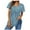 Blue, variant on Peplum Tops for Women Summer Puff Short Sleeve Babydoll V Neck Print T-shirts Shirts Dressy Casual Tunic Tops with Leggings