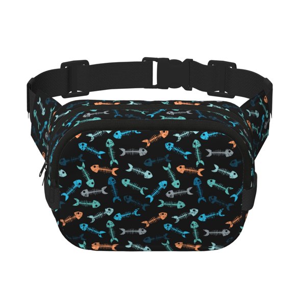 Gaeub Little Fish Skeleton print Collapsible Cooler Bag Insulated,Leakproof Food Bag for Hot or Cold Food Delivery,Travel Insulated Bag, or Beach Cooler Bags