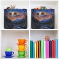 thumbnail image 6 of Yayeee Canvas Storage Basket with Handles for Shelves Fabric Bins Closet Organizer, Mountains and Forests, 6 of 8