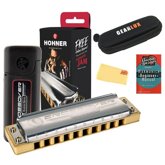Hohner Marine Band Crossover Harmonica - Key of C w/ Zip Pouch