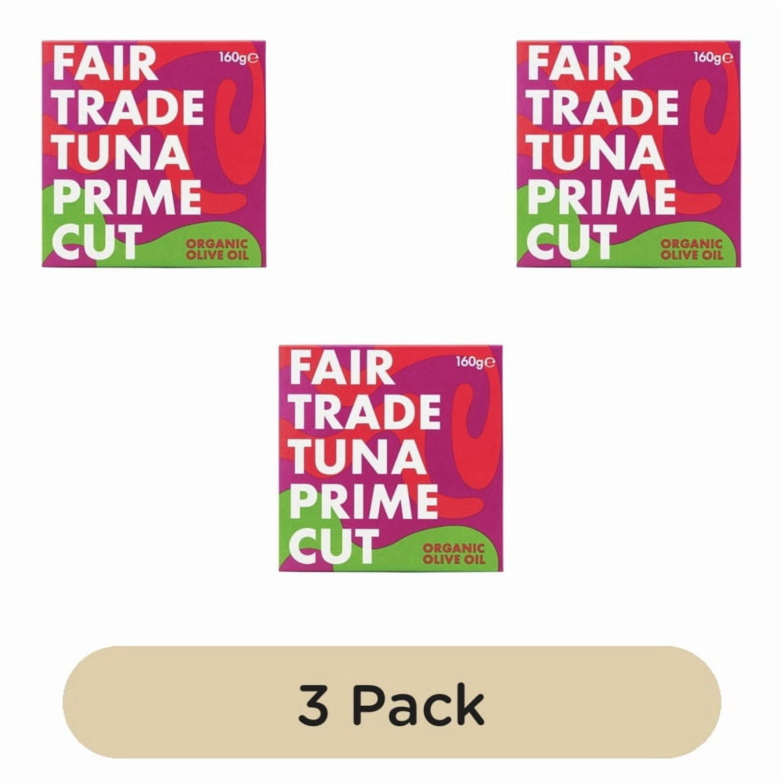 Fish4Ever Fair Trade Yellowfin Tuna in Organico Olive Oil 160g, British Import (Pack of 3)