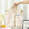 thumbnail image 3 of 0-6T Toddler Baby Boys Girls Fleece Button Down Vest Sleeveless Fall Winter Warm Outerwear, 3 of 5