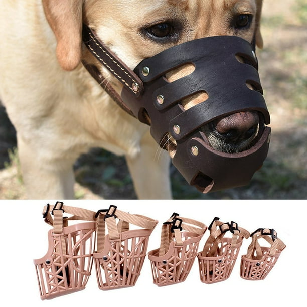 Leather basket muzzle deals