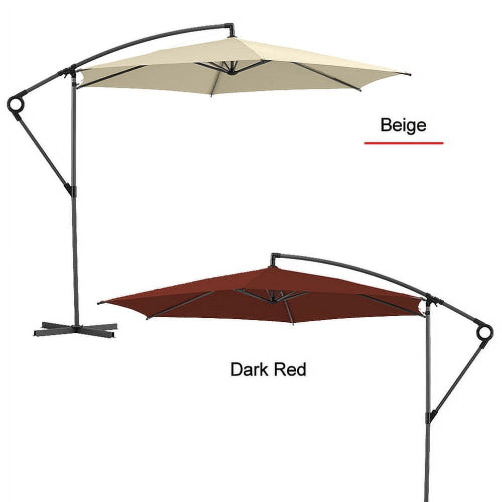 Abba Patio 10’ Valencia Outdoor Hanging Offset Cantilever Umbrella, Beige