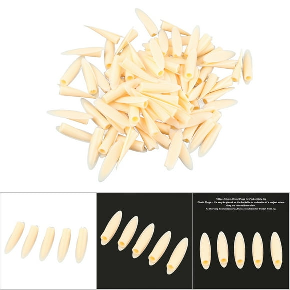 Wood Plugs 9.5mm Pocket Hole Jig Accessories Set of 100 Pieces Easy Installation for Woodworking Projects