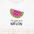 thumbnail image 4 of Inktastic I'm One in a Melon Cute Smiling Watermelon Girls Baby Dress, 4 of 5