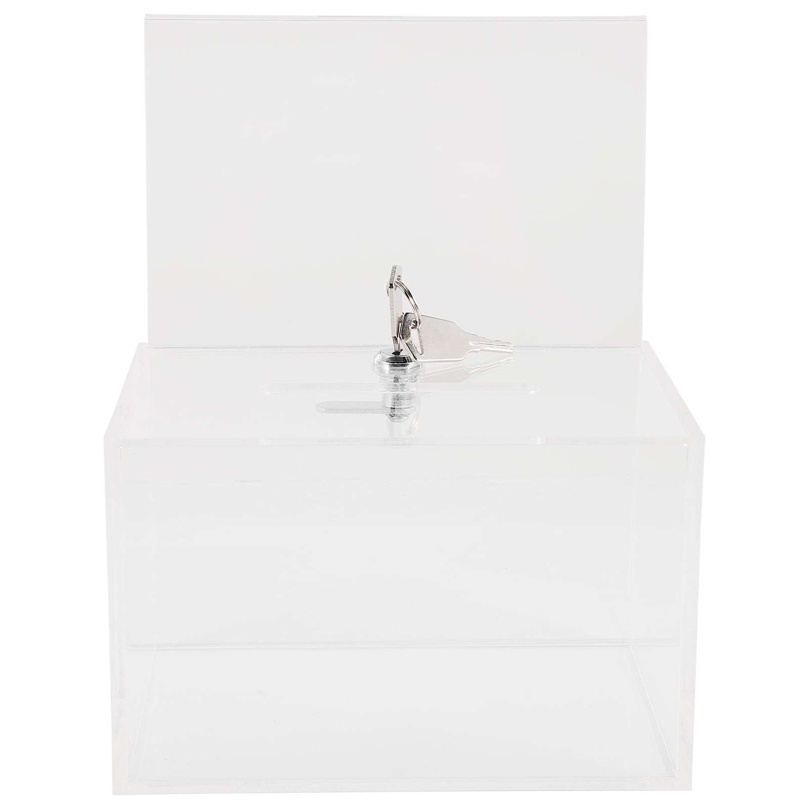 SOPOTUTU Raffle Ticket Container Donation Box Transparent Plastic 1 Set Letter Storage