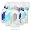 Evenflo Vented + BPA-Free Plastic Angled Bottles, 6oz, Teal,Gray.Blue, 6ct