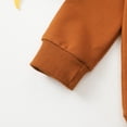 thumbnail image 6 of HXWCHs Toddler Baby Boy Football Smocked Outfit Long Sleeve Embroidery Crewneck Sweatshirt Gingham Pants Two Piece Clothes Size: 2-3 years Brown, 6 of 9