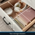 thumbnail image 6 of Mainstays Harrington 2 Drawer Nightstand, White Wood Finish, 6 of 15