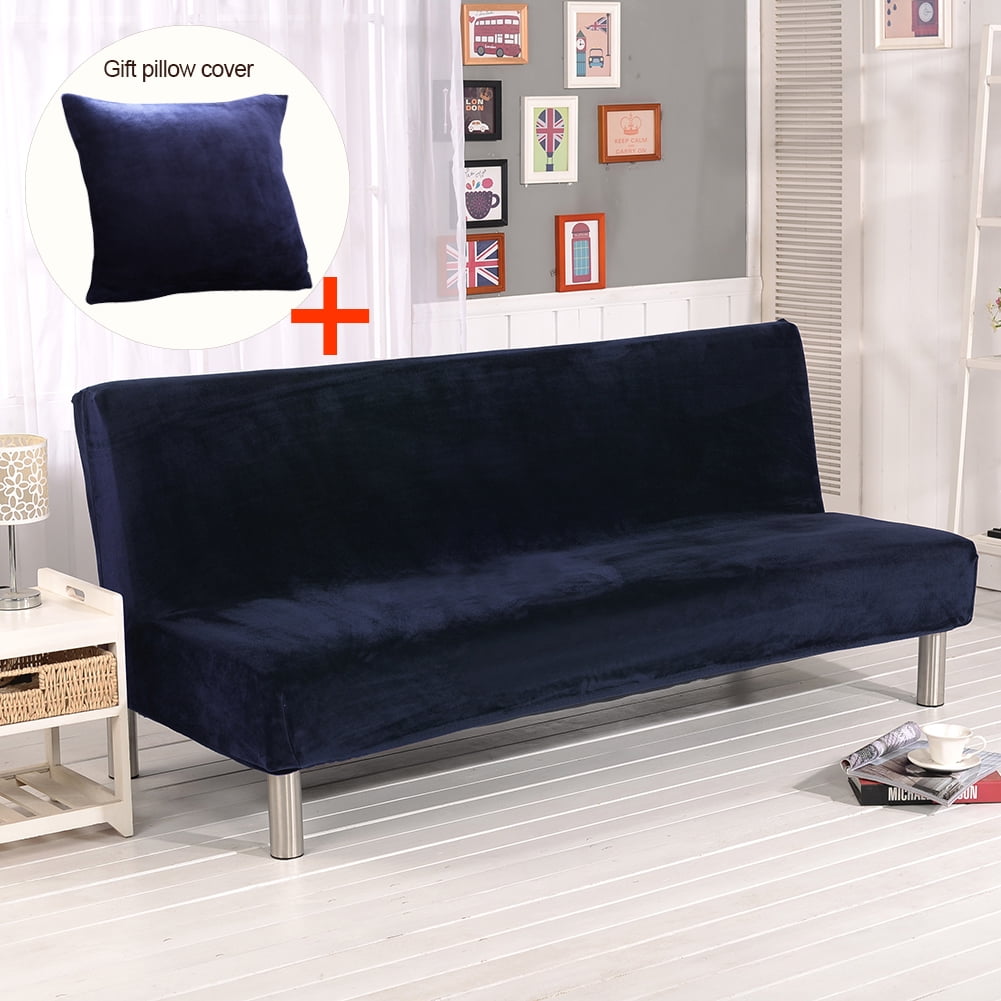 Armless Futon Cover Sofa Bed Cover Durable Soft High Stretch Sofa