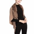thumbnail image 3 of SWSMCLT Women's Soft Cardigan Knit 3/4 Sleeve Batwing Sleeves Cardigan Sweater Sweater Crop Thermal Khaki One Size, 3 of 4