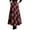 Red, variant on Womens Plaid Skirt Fall Long A-Line High Elastic Waisted Skirt Winter Vintage Woolen Tartan Skirts with Pockets