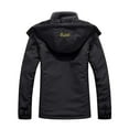 thumbnail image 3 of Veste Imperméable de Montagne pour Femmes Veste de Ski Coupe-Vent Veste d'Hiver Chaude pour Camping Randonnée Ski Noir 2TG, 3 of 7
