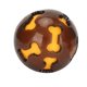thumbnail image 1 of Pelota dispensadora de comida para mascotas, limpieza de dientes, goma lavable para masticar, pelota de juguete para cachorro, color marrón, 1 of 5