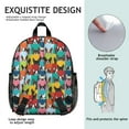 thumbnail image 5 of Boston Terrier Backpack Backpack for School,Cute School Bag,Schoolbag with Adjustable Shoulder Straps & Padded Back,13.8"x11.4"x6", 5 of 6