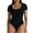 Black, variant on WMTBSRSW Women's Tummy Control Shapewear Bodysuit Scoop Neck Seamless Body Shaper Short Sleeve Thong Body Suit Shirts Yoga Workout Jumpsuit