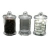 12 Plastic Clear Acrylic 2.75"D X 4"H CANDY JAR party favors container