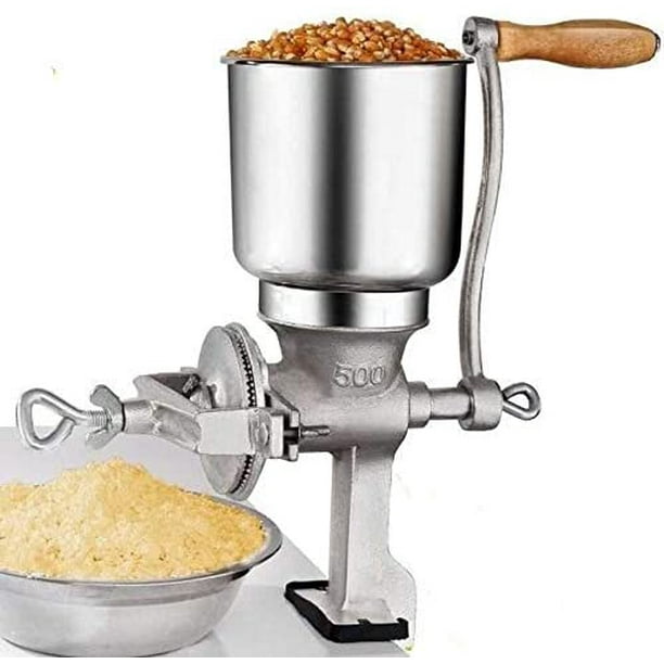 Hand Operated Corn Grain Mill Grinder Useful Kitchen Tool with Big Hopper Adjustable for Corn