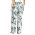 thumbnail image 3 of Xecao Daisies Flowers Women's Straight Lounge Pajama Pants: The Epitome of Relaxed Sleepwear, 3 of 9