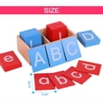 thumbnail image 2 of Kids Double Lettered Sandpaper Lettered Board Red And Blue Case English Sand Lettered Board Kindergarten Teaching Aids, 2 of 8