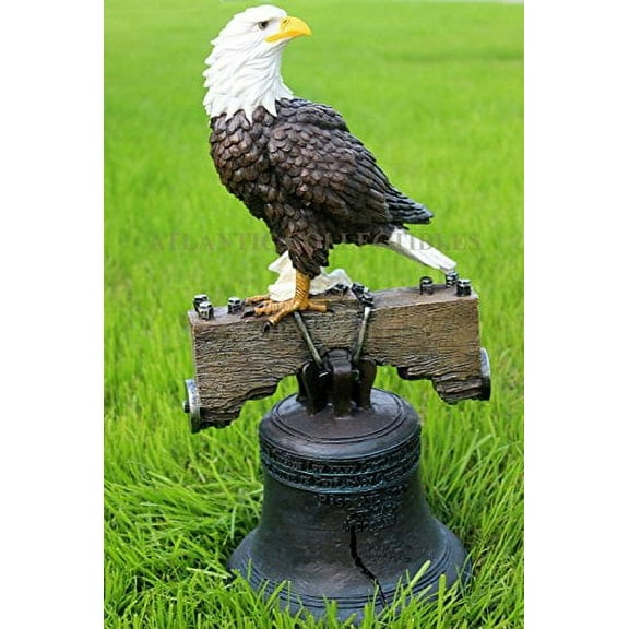 Ebros Gift Independence Day American Patriotic Glory Bald Eagle Liberty Bell Home Patio Decor Figurine Great 4th Of July Wings Of Glory Pride Symbolic Statue