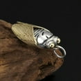 thumbnail image 2 of K-KED Real Solid 925 Sterling Silver Men Women Lucky Gift Glossy Cicada Pendant, 2 of 8