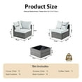 thumbnail image 5 of Toject 7 Pieces Outdoor Paito Furniture Set, Outdoor Conversation Sets Wicker Outside Furniture for Graden Balcony (Gray), 5 of 5