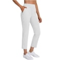thumbnail image 4 of Posijego Womens Casual Capri Pants High Waist Straight Leg Cropped Pants Summer Office Work Dress Pants with Pockets, 4 of 9
