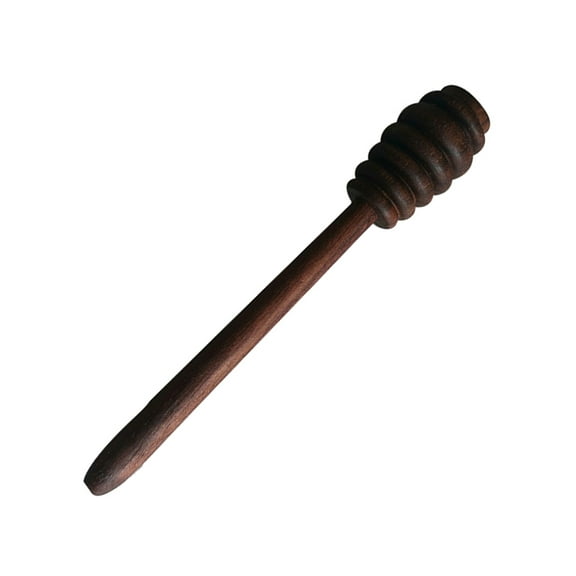 RENACLIPY Honey Dipper Stick Made of Coffee Walnut Wood with Deep Grooves for Home Kitchen Use