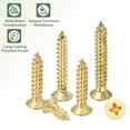 thumbnail image 4 of Uxcell Brass Wood Screws Self Tapping Screws, Flat Cross Head Fit for Door Hinges Electronics Furniture M5 x 16 mm 25, 4 of 6