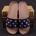 thumbnail image 1 of House Slipper Lightweight Breathable Open Toe Flax Slipper House Sandal for Summer, 1 of 2