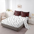 thumbnail image 5 of Castle Fairy Teens Black Red Grid Twin Bedding Sets,Plaid Checkered Bedding Comforter Set, 5 of 8