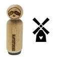 thumbnail image 1 of Windmill with Heart Netherlands Holland Rubber Stamp for Scrapbooking Crafting Stamping - Mini 1/2 Inch, 1 of 7